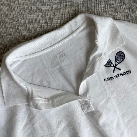 White cropped polo shirt - Picture 2 of 3